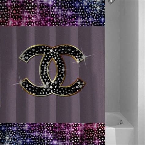 cheap chanel shower curtain|designer shower curtains chanel.